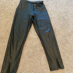 Women’s Leather Leggings with Frontslit